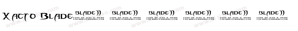 Xacto Blade字体转换